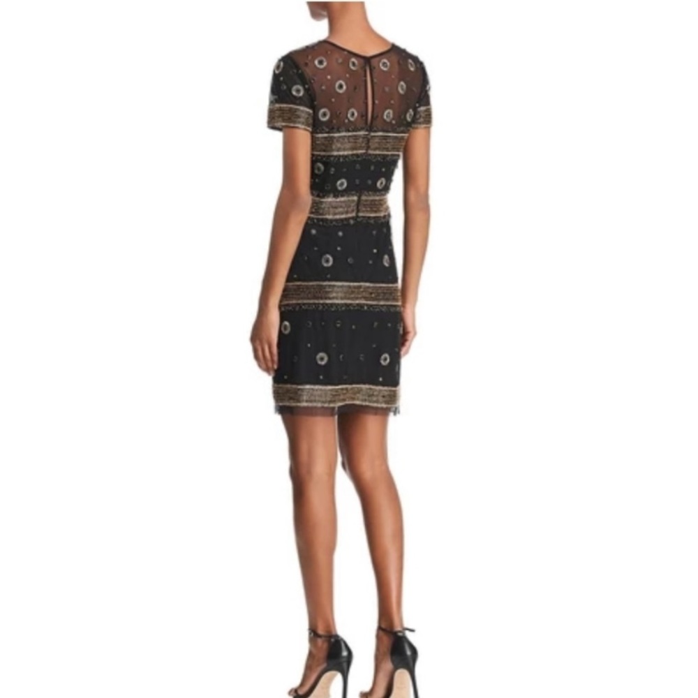 Aidan Mattox short sleeves sequins cocktail dress - Picture 5 of 12